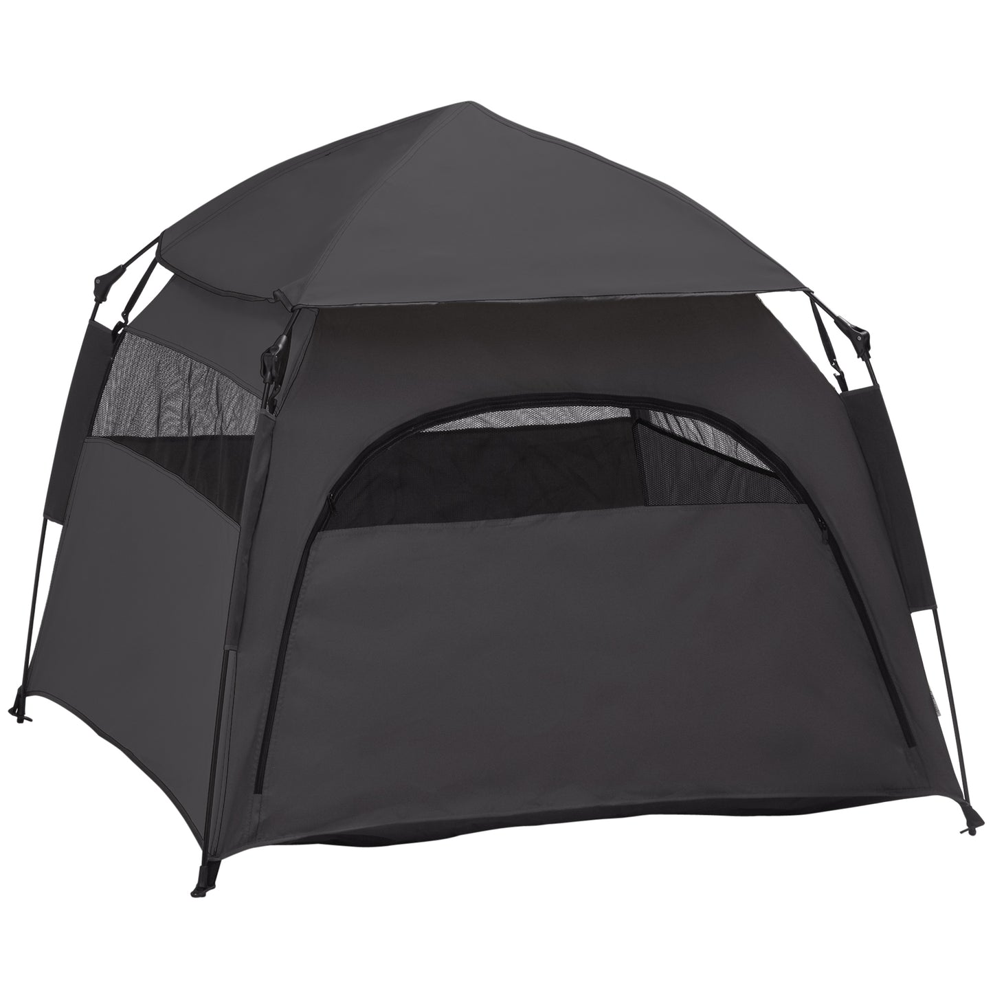 Portable Dog Tent for Large Extra Large Dogs Pop Up Pet Playpen for Beach Backyard Grey